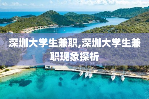 深圳大学生兼职,深圳大学生兼职现象探析